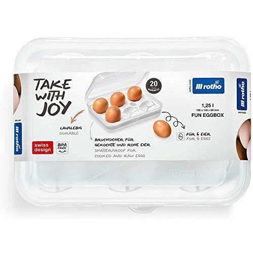 Rotho, Fun, Transport box for 6 eggs, Plastic (PP) BPA-free, transparent, 20,0 x 14,0 x 6,0 cm 2