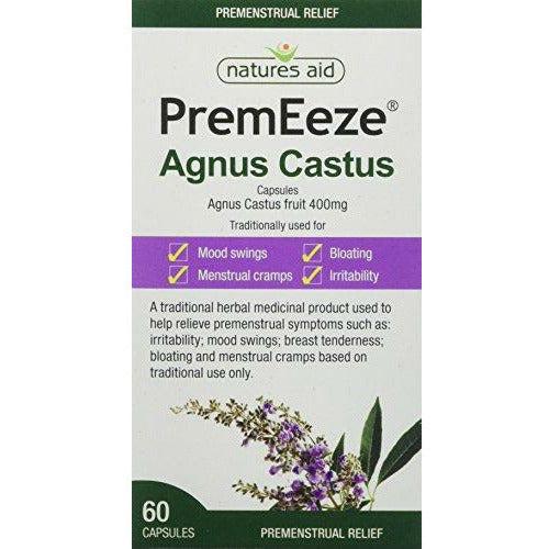Natures Aid PremEeze Agnus Castus, Relief of Premenstrual Symptoms (PMS), Vegan, 60 Capsules 0
