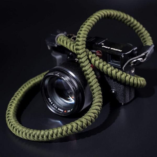 AJART Camera Shoulder Strap (550 Paracord) Portable and Comfortable Camera Neck Strap,Compatible with Nikon Sony Panasonic Fujifilm Olympus, DSLR SLR Mirrorless Camera (Green) 1