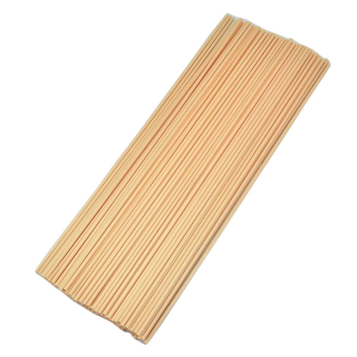 100pcs Fiber Reed Diffuser Sticks for DIY Home Fragrance （25cmx3mm,Beige)