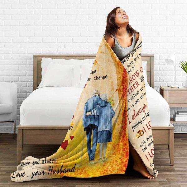 MAST DOO Gifts for Wife, To My Wife Blanket from Husband, Birthday Anniversary Christmas Valentine's Day Romantic Gifts Presents for Her, Super Soft Fleece Throw Blanket, 50x60 Inch 1