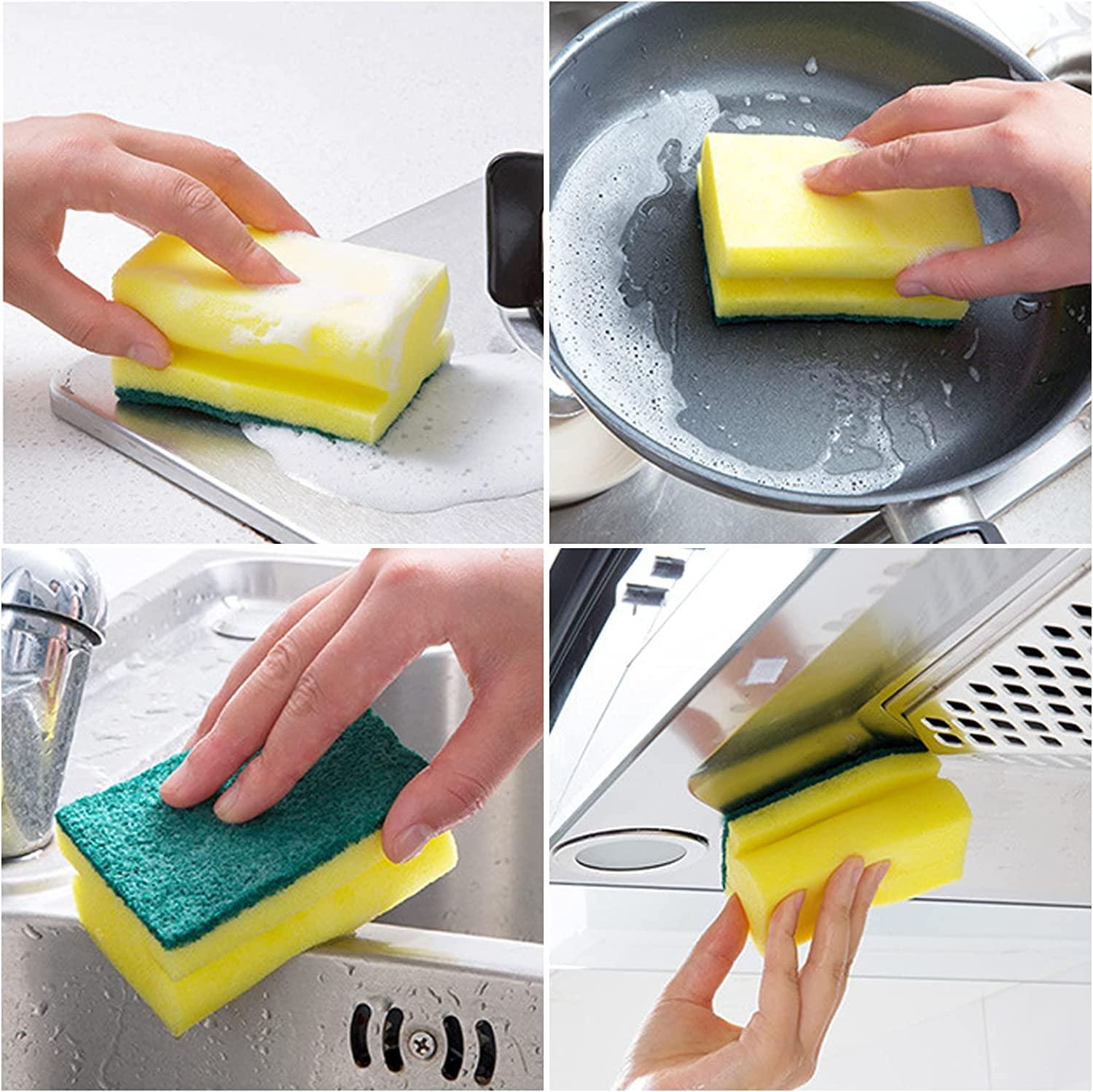 A1SONIC Heavy Duty Scrub Sponge-Dual Sided Dish Washing & Cleaning Scourer-Absorbent, Non-Scratch sponge (pack of 20) 1