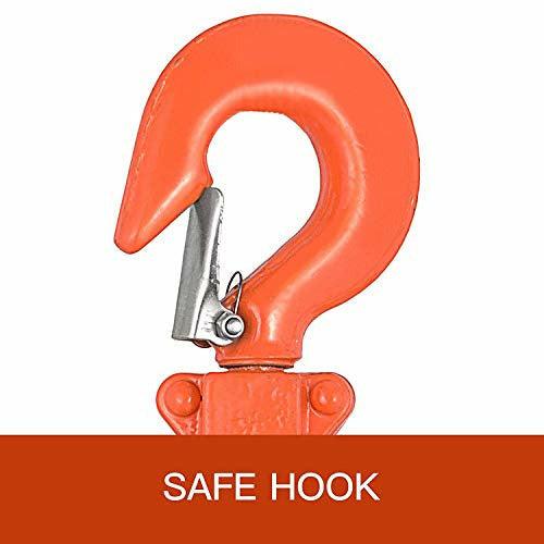 tonchean 3/4Ton Chain Block Lever Hoist Came Along 20FT Lift Lever Ratchet Block Chain Hoist Winch 1653LBS Heavy Duty Chain Come Along Ratchet Puller with Hook for Lifting Goods, and Dragging Loads 4