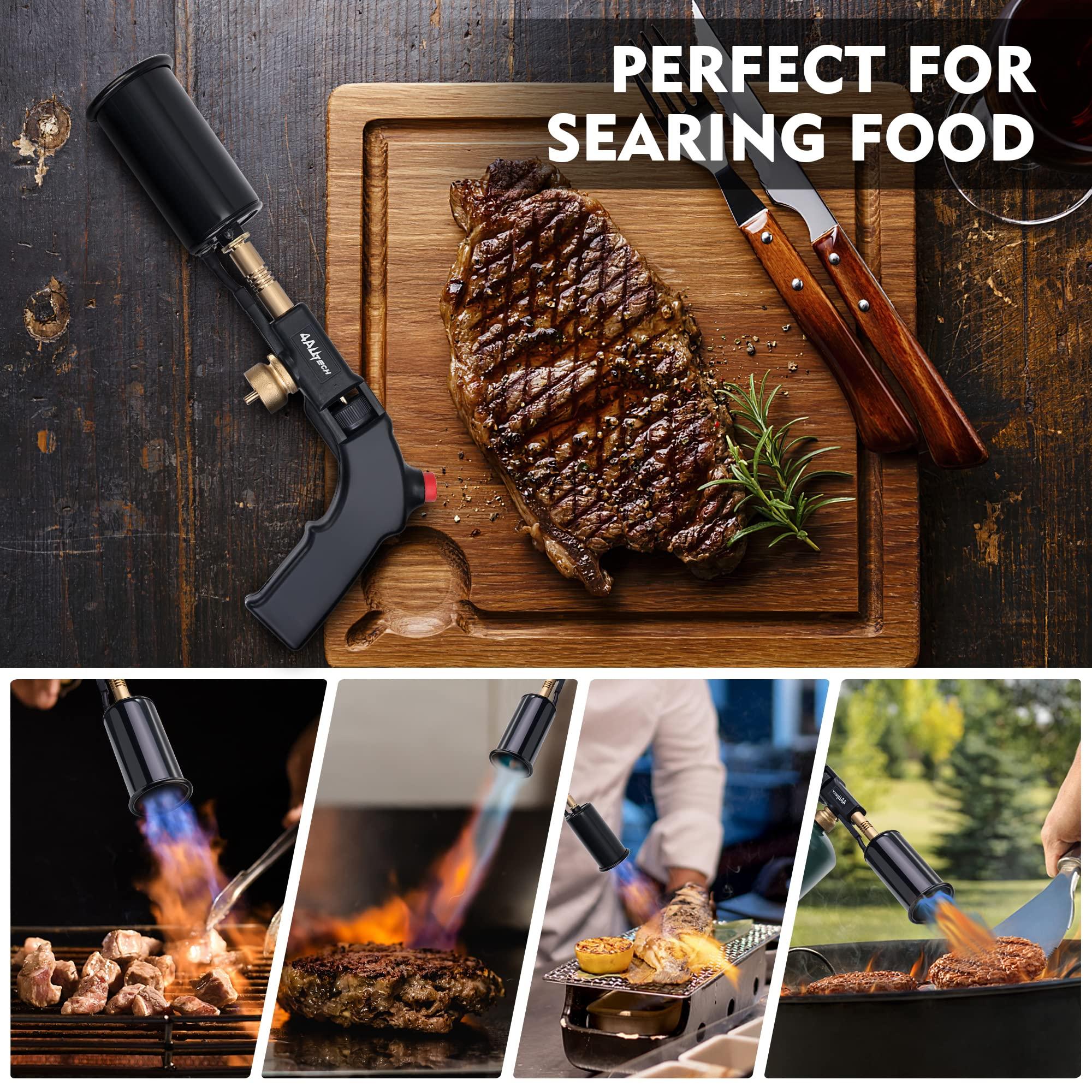 4ALLTECH Kitchen Cooking Grill Torch Powerful MAPP Propane Torch High Intensity Trigger Start Campfire Charcoal Starter with Adjustment Flame for Searing Steak 3