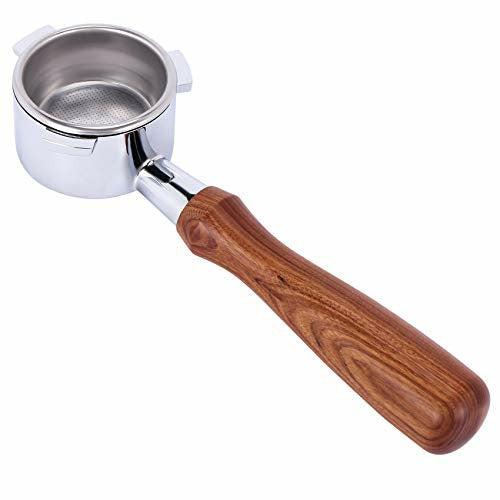 Moligh doll Coffee Machines Stainless Steel Coffee Machine Bottomless Filter Holder Portafilter Wooden Handle Professional Accessory 54MM 0