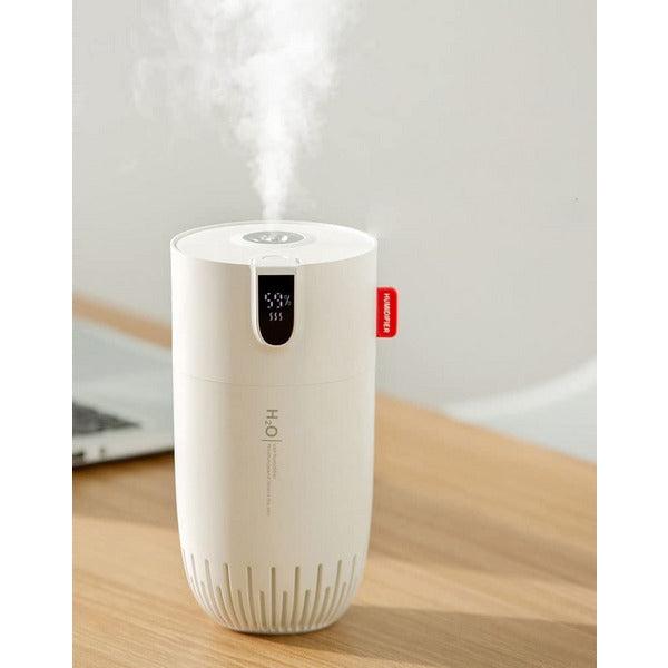 Fashome 2022 Portable Small Humidifier,Cool Mist Air Humidifier with LCD Digital Display,Whisper Quiet USB Cordless Humidifiers,Waterless Auto-Off,500ml,Humidifier for Home,Bedroom,Office,Car(White) 0