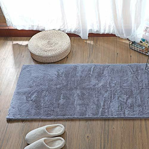 HEQUN Faux Sheepskin Area Rug,Lambskin Fur Rug,Super Soft Faux Rabbit Fur Rug| Fluffy Rug for the Bedroom, Living Room or Nursery | Furry Carpet or Throw for Chairs| No Shedding Non-Slip Durable 2