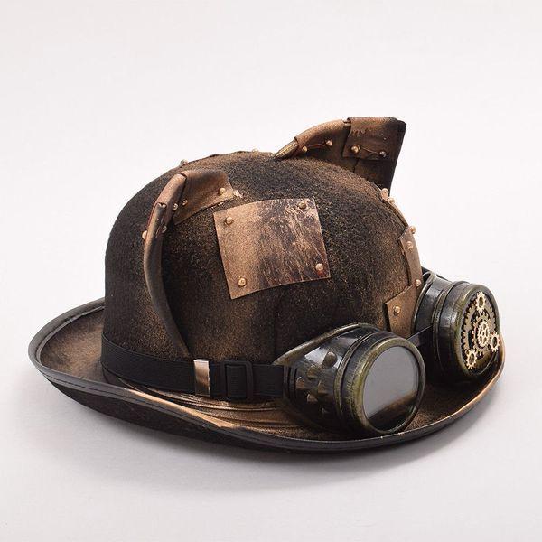 GRACEART Cat Ears Steampunk Hat with Goggles Bronze (cat Ear) 4