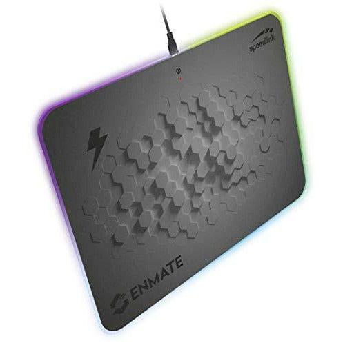 Speedlink Enmate RGB Charging Mousepad Gaming Mouse Mat with Induction Charging Function (10 Powerful Lighting Modes - Non-Slip Backing - 1.4 m Cable Length) Grey ,SL-620001-GY 4