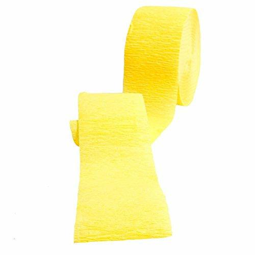 Unique Party 6305 - 24m Hot Yellow Crepe Paper Party Streamer 1