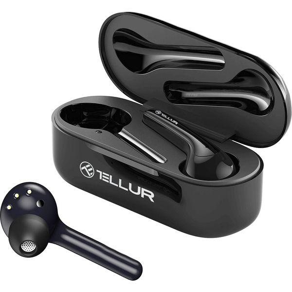 TELLUR Ambia Bluetooth True Wireless Headphones - Wearing Detection, Tap Control, Intelligent Switch, Automatic Connection, Black 0