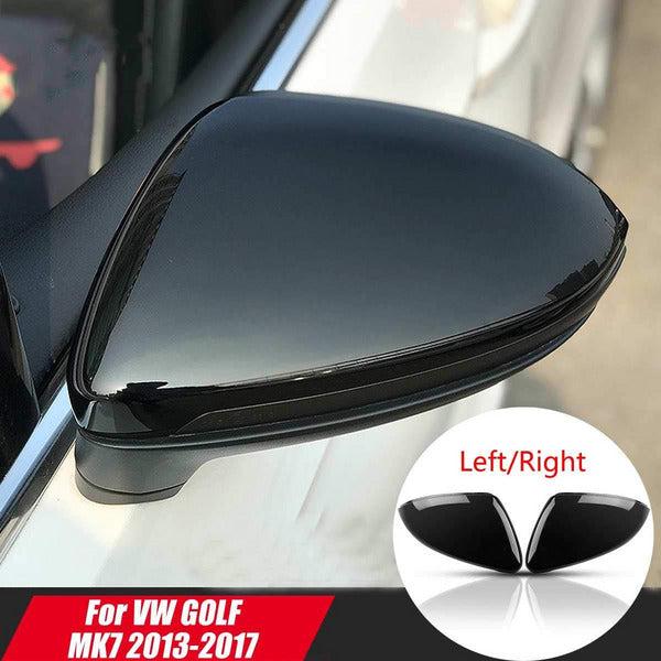 Iycorish 2 Pieces For Golf 7 Mk7 7.5 Gtd R L E-Golf Side Wing Mirror Cover Black Rearview Mirror 2013-2017 3