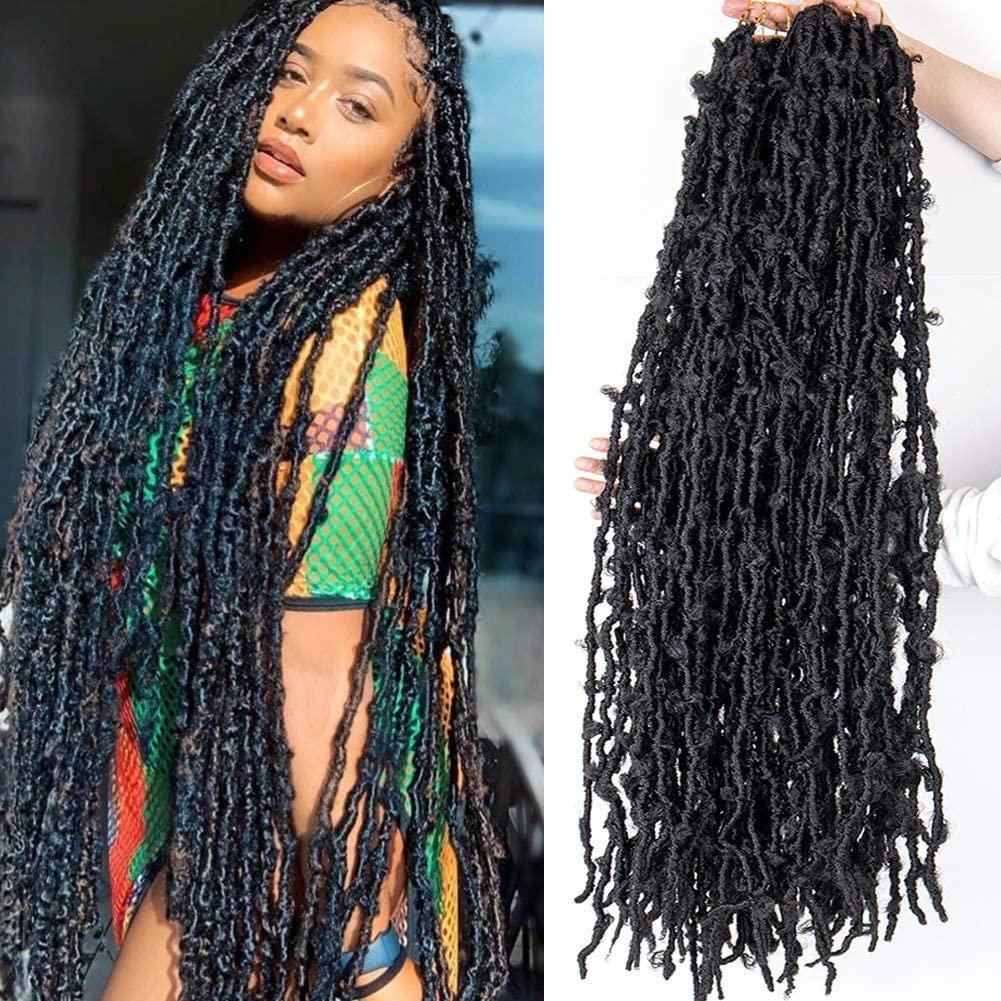 36 Inch Butterfly Locs Crochet Hair 3 Packs Long Faux Locs Crochet Braids Pre looped Distressed Butterfly Soft Locs Crochet Dreadlocks Synthetic Hair Extensions (36 Inch （pack of 3）, 350#)