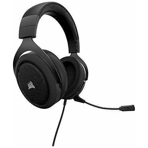 Corsair HS50 Stereo Gaming Headset (Unidirectional Noise Cancelling, Optimised Unidirectional Microphone, On-Ear Control with PC, Xbox One, PS4, Nintendo Switch and Mobile Compatibility) - Carbon 2
