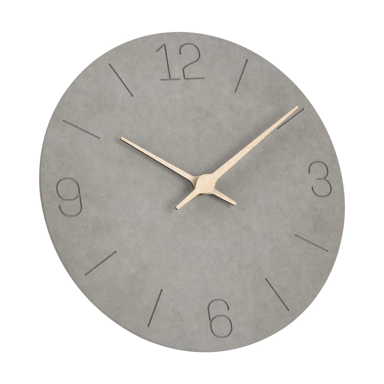 VINILITE Wall Clock Non Ticking Outdoor Clocks for the Garden Modern Wall Clocks for Living room, Kitchen, Bedroom, 30cm Bathroom Decoration 2