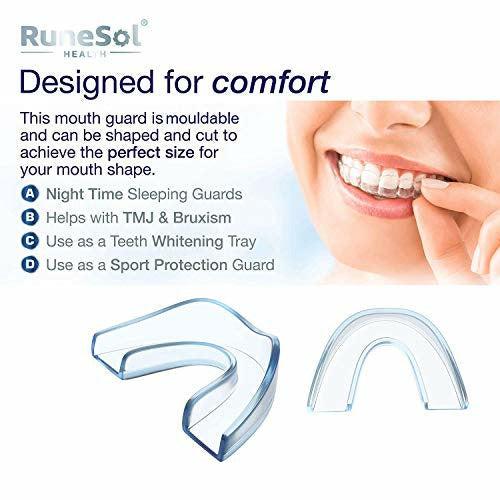 Mouthguard to Stop Grinding Teeth (4 x Pack) Teeth Guards for Night Grinding BPA Free Sleep Mouth Guards for Teeth Grinding Mouldable Tooth Guard Sleeping Gum Shield, Bruxism Bite Guard 1