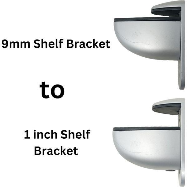 2 Pozzi Ferramenta Brackets | Shelf Bracket | Aluminum Shelf Support | Shelfs Bracket for Wood and Glass | Wall Brackets | Modern Shelf Bracket | Adjustable | Perfect for 9mm to 1inch Thick Shelf 1