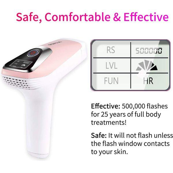 Laser Hair Removal Device for Women & Men IPL Hair Remover with 500000 Light Pulses for Face, Body, Bikini Line, Armpits, Arms, Legs Corded Functionality 4