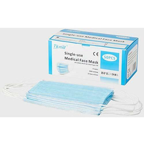 TianKang Three-Layer Medical Surgical Face Mask Type IIR, 98% Bacterial Filtration Efficiency, Verified and Tested, Non-Sterile (Pack of 50 Masks) 1