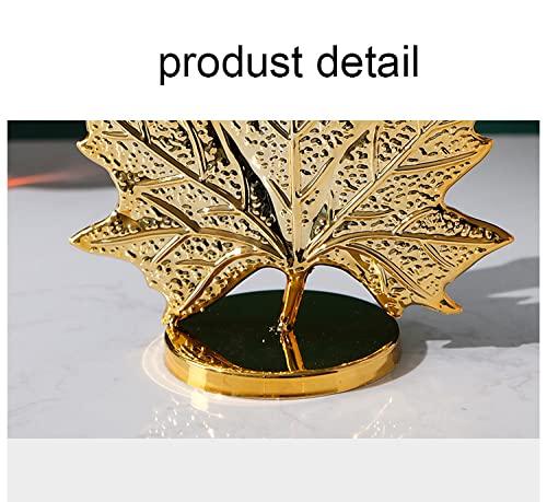 Hosoncovy Maple Leaf Candle Holder 3 Arms Metal Candlestick Holder Tealight Candle Stand Decorative Candle Holder Tealight Holder Taper Candle Holder for Table Wedding Party Home Decoration (Stand) 4