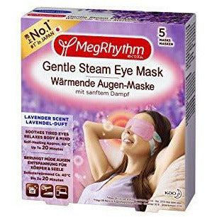 MegRhythm Self Heated Gentle Steam Eye Mask, Lavender, for Relaxation and Eye Strain, Pack of 5 0