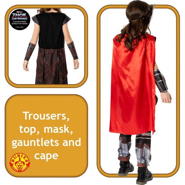 Rubies Official Marvel Thor: Love and Thunder Mighty Thor Deluxe Child Costume, Kids Fancy Dress, Age 5-6 years 1