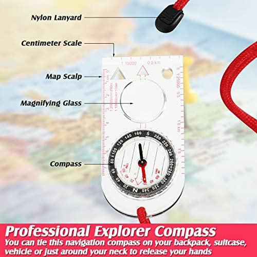 Navigation Compass Orienteering Compass Boy Scout Compass Hiking Compass with Adjustable Declination for Expedition Map Reading, Navigation, Orienteering and Survival (11.5 x 5.5 cm) 2