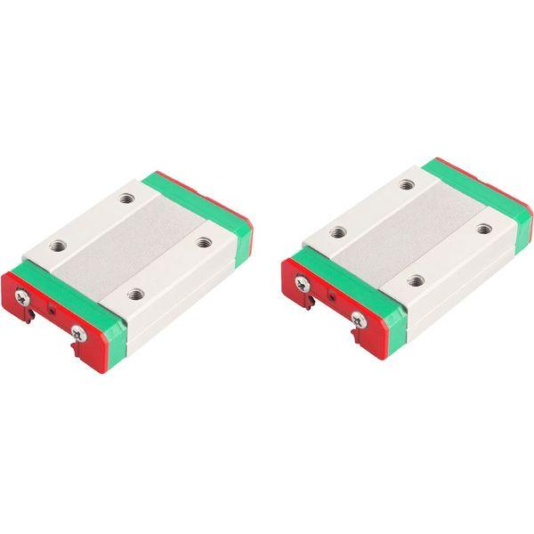 iMetrx[2pcs/Pack] MGN12 Linear Rail Guide Block, MGN12H Mini Linear Motion Guide Rail Slider Bearing Steel Sliding Block 0