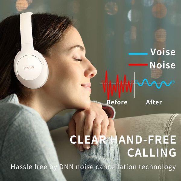 SLuB Noise Cancelling Wireless Headphones, Over Ear Wireless Headphone, ANC Headphones, 50H Playtime, Hi-Res Audio, Suitable for Smartphone, PC, Tablets 4