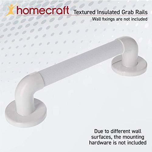 Homecraft Moulded Fluted Grab Rail 30.5cm, Textured White PVC, Grab Bar with Ridges for Shower & Bath, for Disabled, Injured, or Post-Op, Bathroom Safety Aid (Eligible for VAT relief in the UK) 3