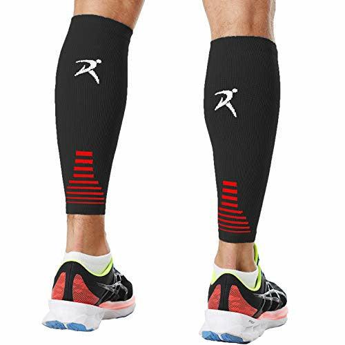 Rymora Calf Compression Sleeves (Ideal for Sports, Running, Shin Splints) (One Pair) (Black) (Extra Large) [XL] 0