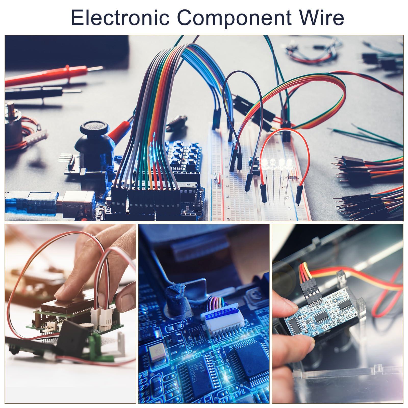 sourcing map 30AWG Ribbon Cable Silicone Wire 5Pin 30 Gauge Ribbon Wire Flat Silicone Cable 30m/100ft Black Stranded Tinned Copper Wire 9