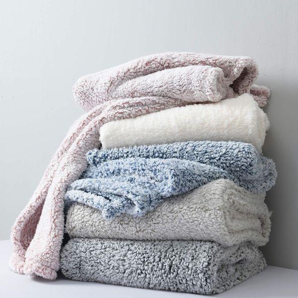 Luxury Crushed Velvet Sherpa King Blanket, Soft Thick Warm Plush Velvet Double Reversible Bed Blanket, 127x152cm, Navy Blue 4