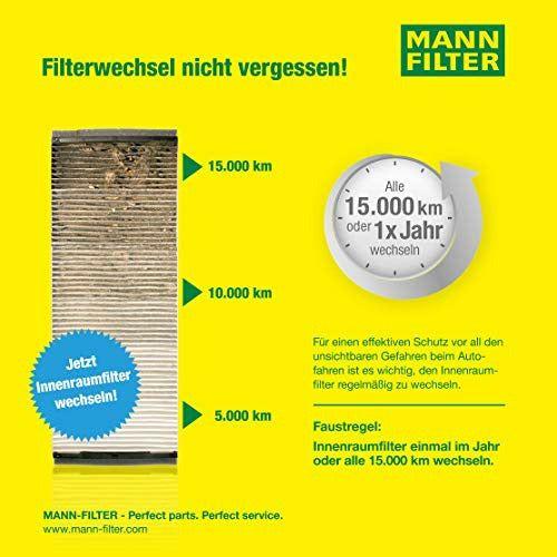 MANN-FILTER CUK 2939/1 Cabin Air Filter, Pollen filter with activated carbon for right-hand drive Cars 3