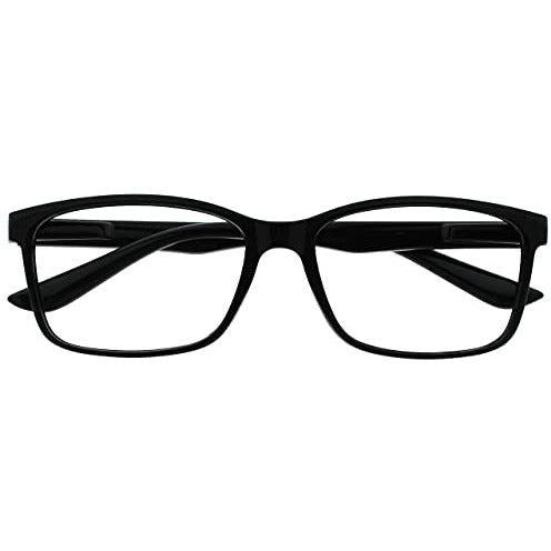 The Reading Glasses Company Black Readers Large Designer Style Mens Spring Hinges R83-1 +3.50 0