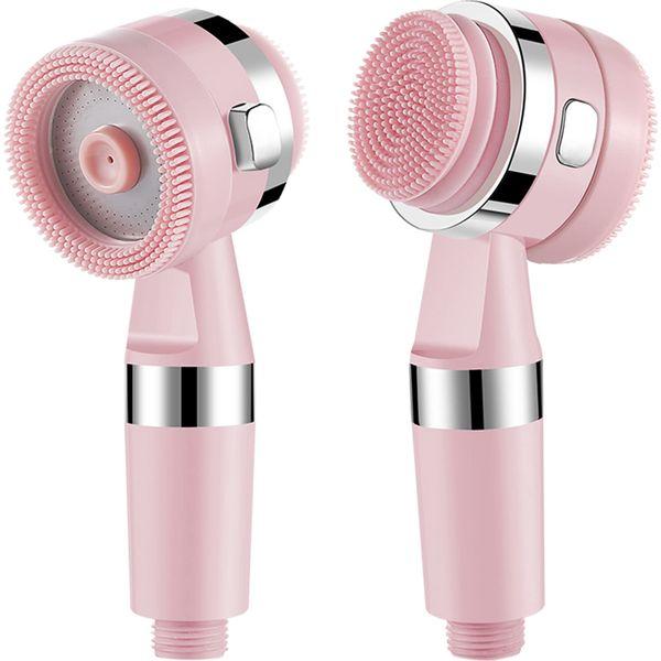 VANTHEIR Children Handheld Shower with 2-Layer Filtration and 3 Modes, Power Shower Head Only, Universal Water Saving Suitbale for High Pressure Water and Hard Water,Pink