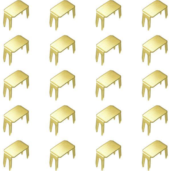 sourcing map 20 Pcs Zipper Stoppers, 3 Top & Bottom Stops for Bags Coats Jackets Zippers Rescue Repair, Gold Tone