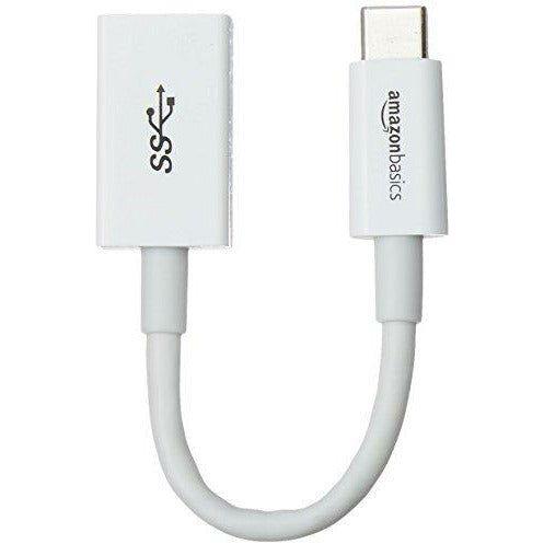 Amazon Basics USB Type-C to USB 3.1 Gen1 Female Adapter - White 0