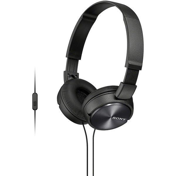 Sony ZX310AP On-Ear Headphones Compatible with Smartphones, Tablets and MP3 Devices - Metallic Black 0