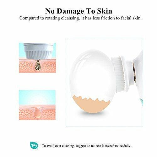 TOUCHBeauty Sonic Vibration Face Cleansing Brush Skin Cleansing Technology with 2 Working Speed, Waterproof Facial Exfoliate Massager Device AG-1487 4