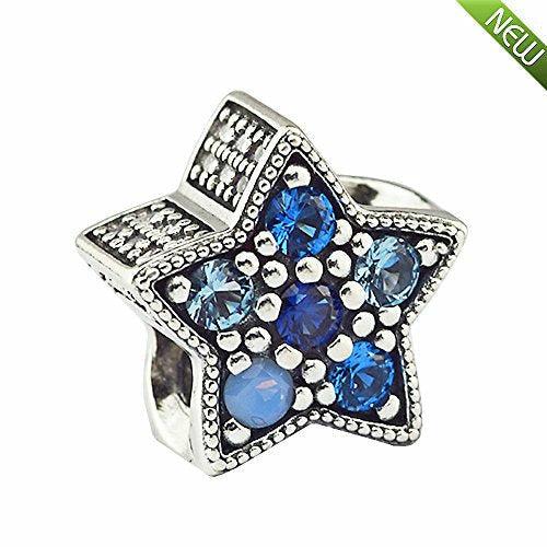 PANDOCCI 2017 Christmas Collection Blue Bright Star Crystal Beads Authentic 925 Sterling Silver DIY Fits for Original Pandora Bracelets Charm Fashion Jewelry 4