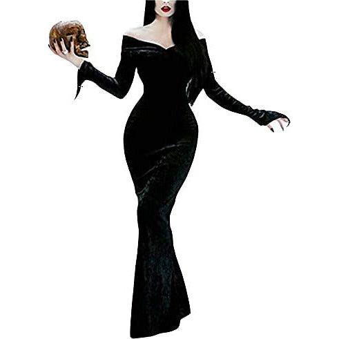 LVCBL Fashion Halloween Carnival Dress Stretchy Long Cocktail Mermaid Prom L Black 0