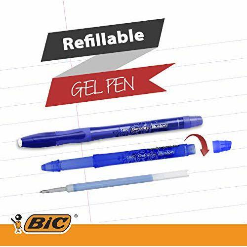 BIC 944073 0.7 mm Medium Point Gel-ocity Illusion Erasable Gel Pens - Multi-Colour (Box of 12) 2