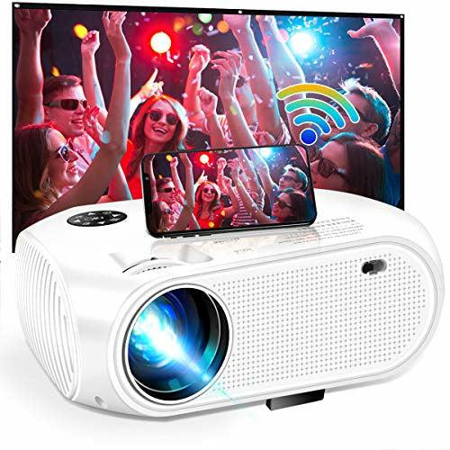 Wireless Wifi Video Projector 5500L, FAERSI Mini Movie Projector Support Dolby, Full HD 1080P, 50000Hrs, 200" Display, Compatible with Smartphones,TV Stick, Game Player, Home Theater 0