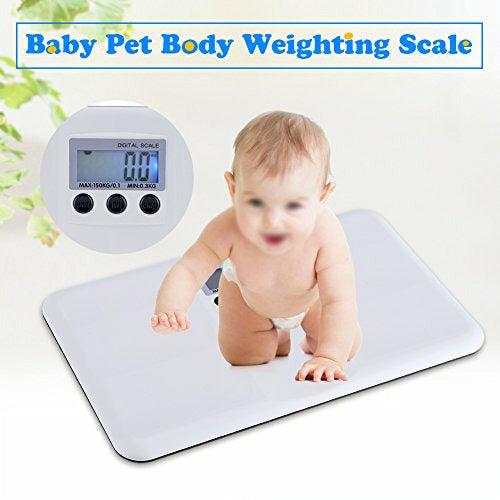 Tosuny LCD Digital Weight Scale, On/Tare Function Low Battery/Lock Alarm Electronic Scale for Household, Pet, Baby 2