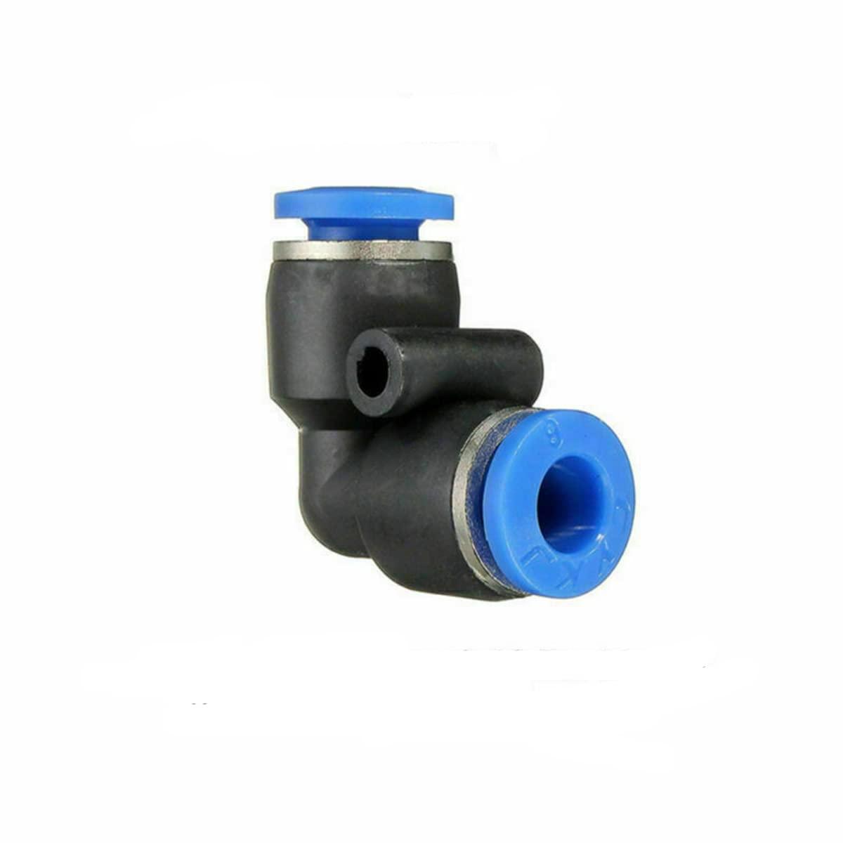 Pneumatic Connectors,6mm Pneumatic Fittings Push in Elbow Connectors Water Hose Quick Connect for Air Water Hose