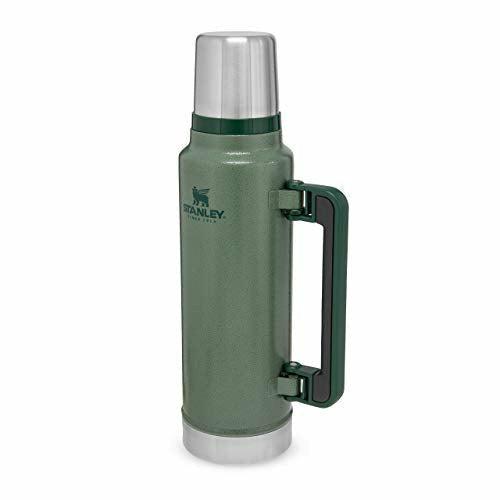 Stanley Classic Legendary Bottle 1L / 1.1QT Hammertone Green Ã¢â¬â BPA FREE Stainless Steel Thermos | Keeps Cold or Hot for 24 Hours | Leakproof Lid Doubles as Cup | Dishwasher Safe 0