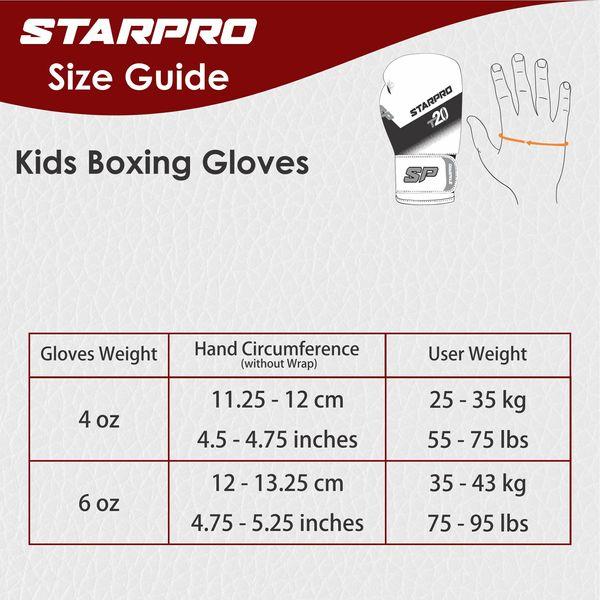 Starpro Kids Boxing Gloves for Bag Training, Sparring, Junior Boxing Gloves for Boys & Girls - 4oz, 6oz 1