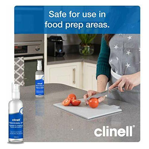 Clinell - Antibacterial Hand Spray Suitable for Hands and Surfaces - Dermatologically Tested, Kills 99.99 Percent of Germs - 100 ml bottle 2