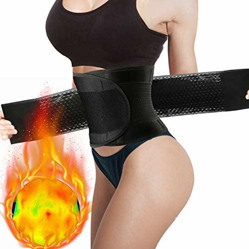 WOSTOO Womens Waist Trainer,Slimming Waist Shaper Body Support Waist Trimmer Belt Cincher Belt with Adjustable Belly -Black 0